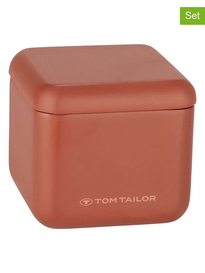 Tom Tailor Pojemniki (2 szt.) w kolorze czerwonym - 8,5 x 7,7 x 8,5 cm rozmiar: onesize