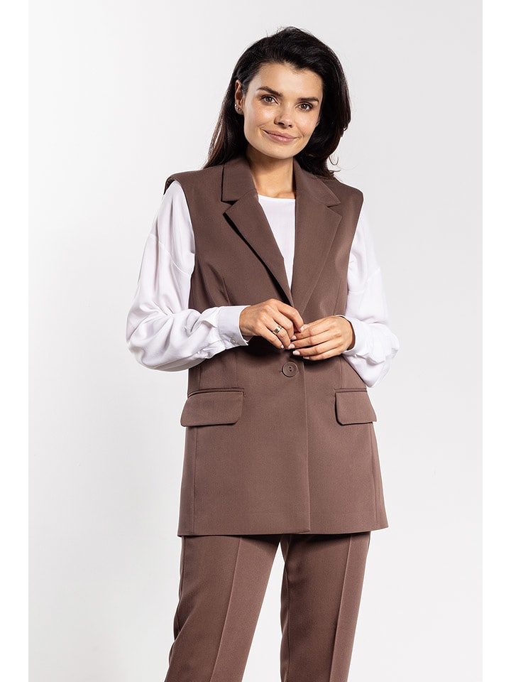 Awama Kamizelka w kolorze brązowym rozmiar: XL