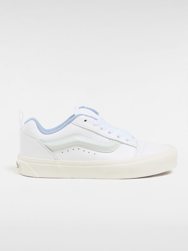 Vans Skórzane sneakersy "Knu Skool" w kolorze biało-błękitnym rozmiar: 37