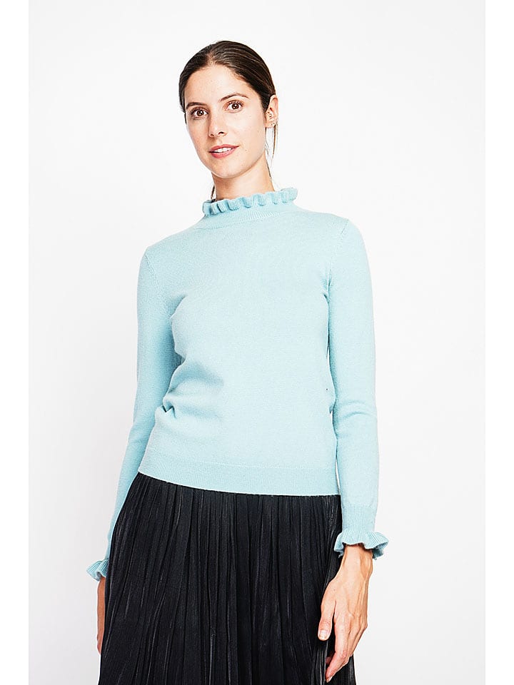 ASSUILI Sweter w kolorze turkusowym rozmiar: 38
