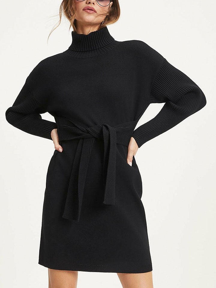 Milan Kiss Sukienka dzianinowa w kolorze czarnym rozmiar: L