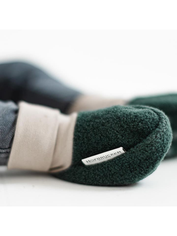 Hofbrucker Wełniane buty w kolorze ciemnozielonym dla dzieci rozmiar: 18/19