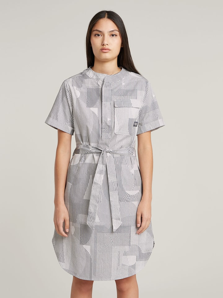 G-Star Sukienka w kolorze biało-brązowym rozmiar: M