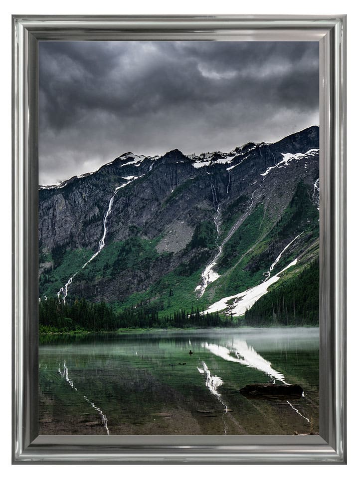 Ars Longa Druk artystyczny "Lake With Mountains In The Background" w ramce - 70 x 50 cm rozmiar: onesize
