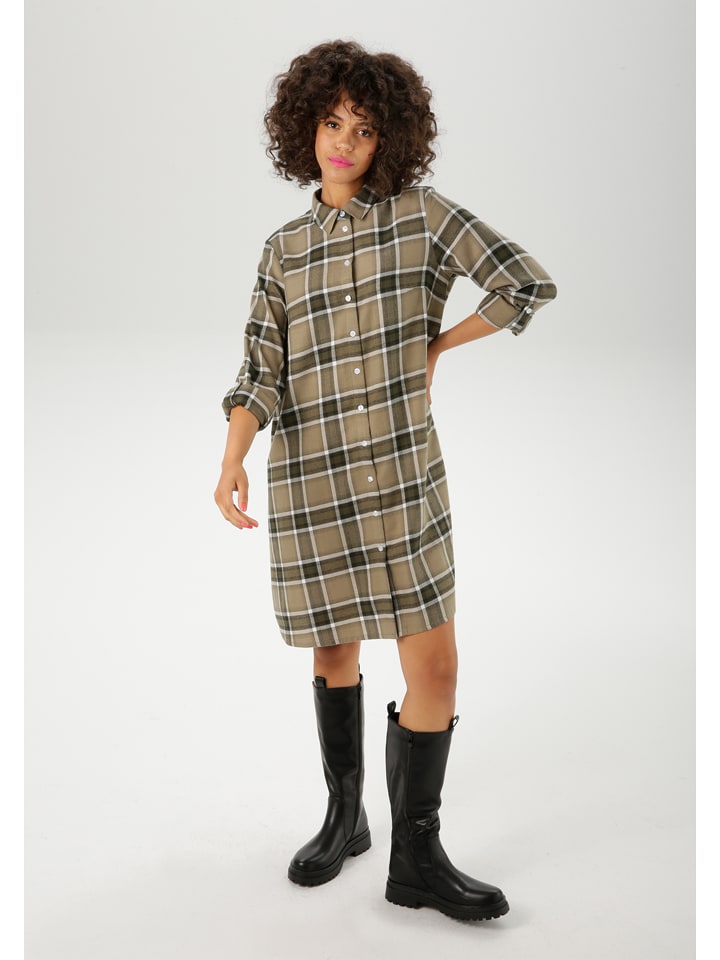 Aniston Sukienka w kolorze szarobrązowo-oliwkowym rozmiar: 38