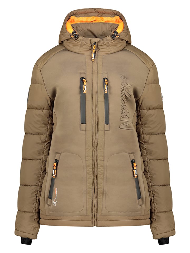 Geographical Norway Kurtka zimowa "Beachwood" w kolorze szarobrązowym rozmiar: XXL