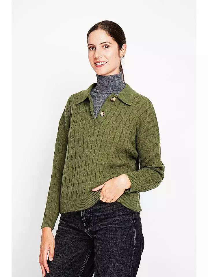 ASSUILI Sweter w kolorze khaki rozmiar: 36