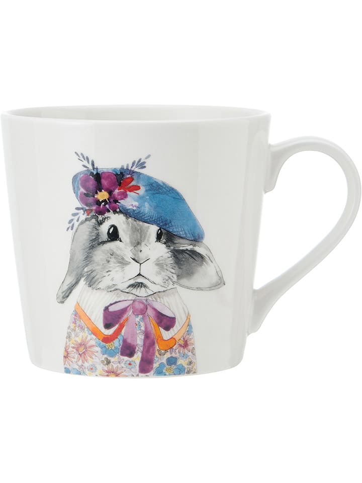 Mikasa Kubek "Rabbit" w kolorze biało-szaro-niebieskim - 380 ml rozmiar: onesize