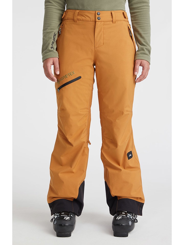 O`Neill Spodnie narciarskie "GTX Psycho Tech" w kolorze musztardowym rozmiar: S