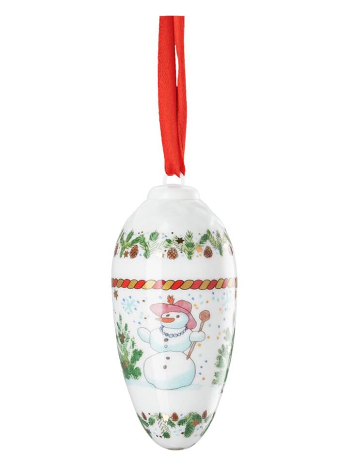 Hutschenreuther Ozdoba choinkowa w kolorze biało-zielonym - Ø 8,5 cm rozmiar: onesize