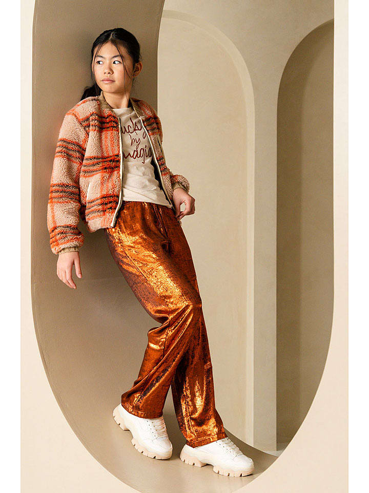 Like Flo Kurtka polarowa w kolorze beżowo-pomarańczowym rozmiar: 176