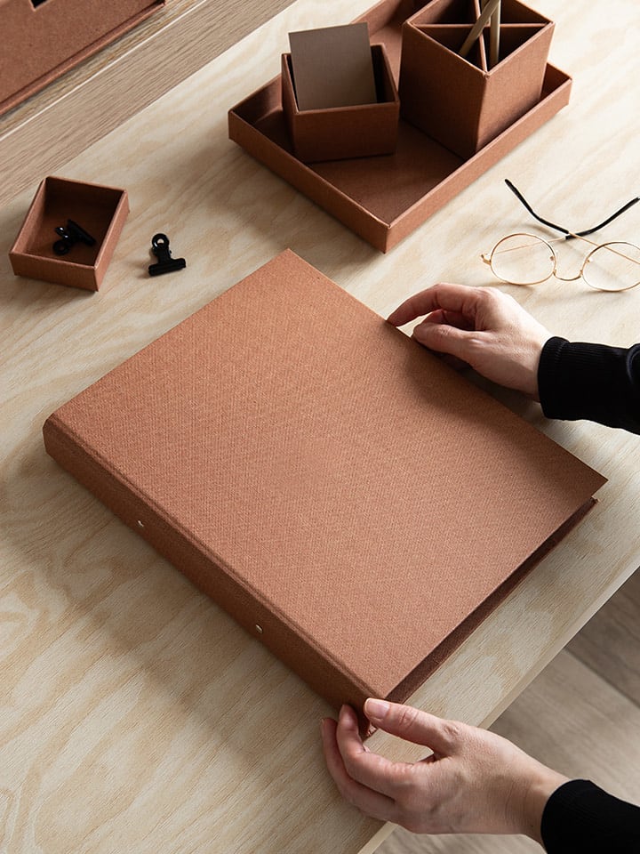 BigsoBox Segregator pierścieniowy "Ringo" w kolorze brązowym - DIN A4 rozmiar: onesize