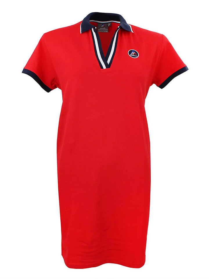 Peak Mountain Sukienka polo w kolorze czerwonym rozmiar: M