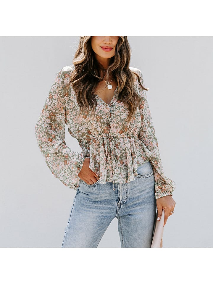 Milan Kiss Bluzka w kolorze zielonym rozmiar: S