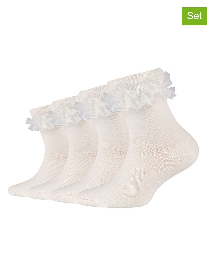 camano Skarpety (4 pary) w kolorze kremowym rozmiar: 23-26