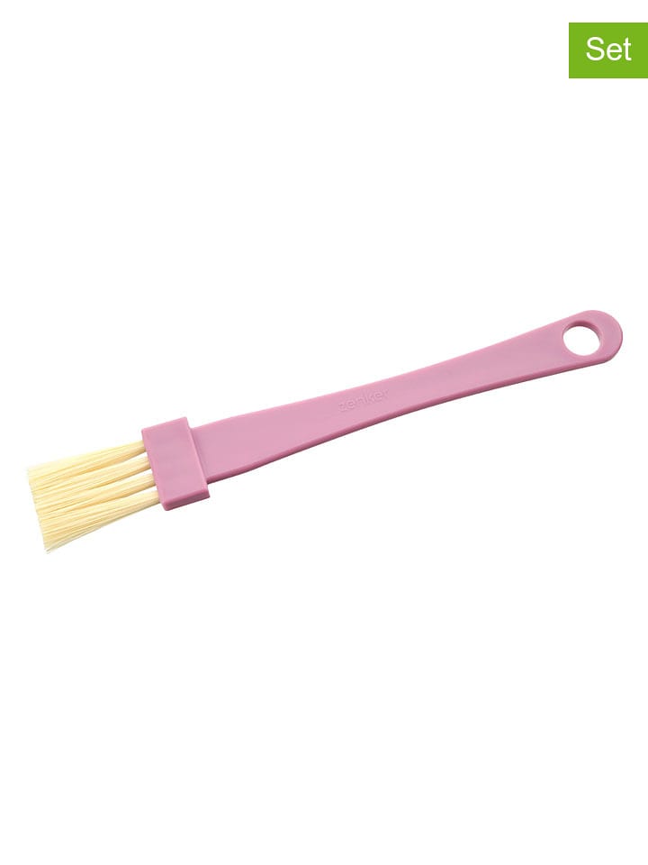 Zenker Pędzle cukiernicze (2 szt.) "Candy" w kolorze jasnoróżowym - 19 x 2,5 cm rozmiar: onesize