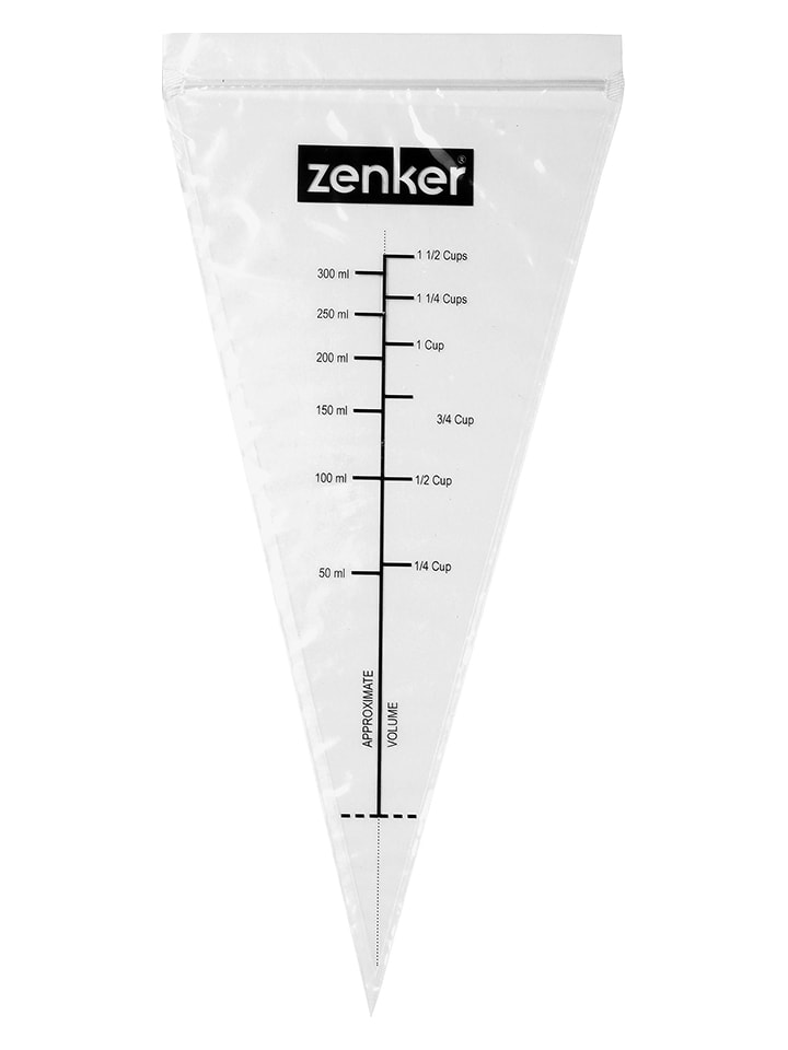 Zenker Rękawy cukiernicze (10 szt.) w kolorze białym do rozpuszczonej czekolady rozmiar: onesize