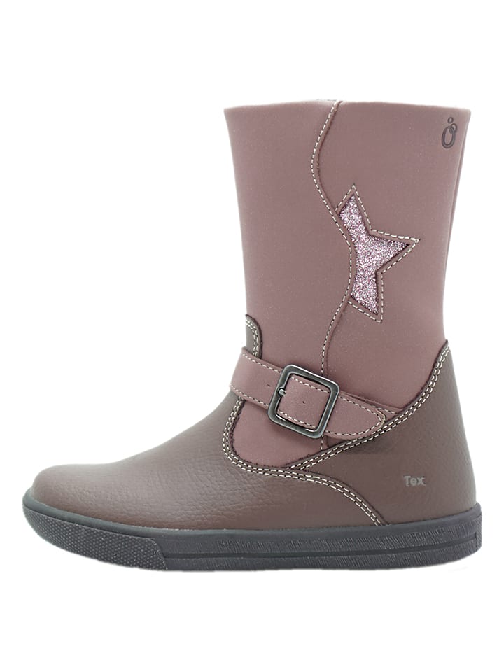 lamino Skórzane botki w kolorze fiołkowym rozmiar: 30