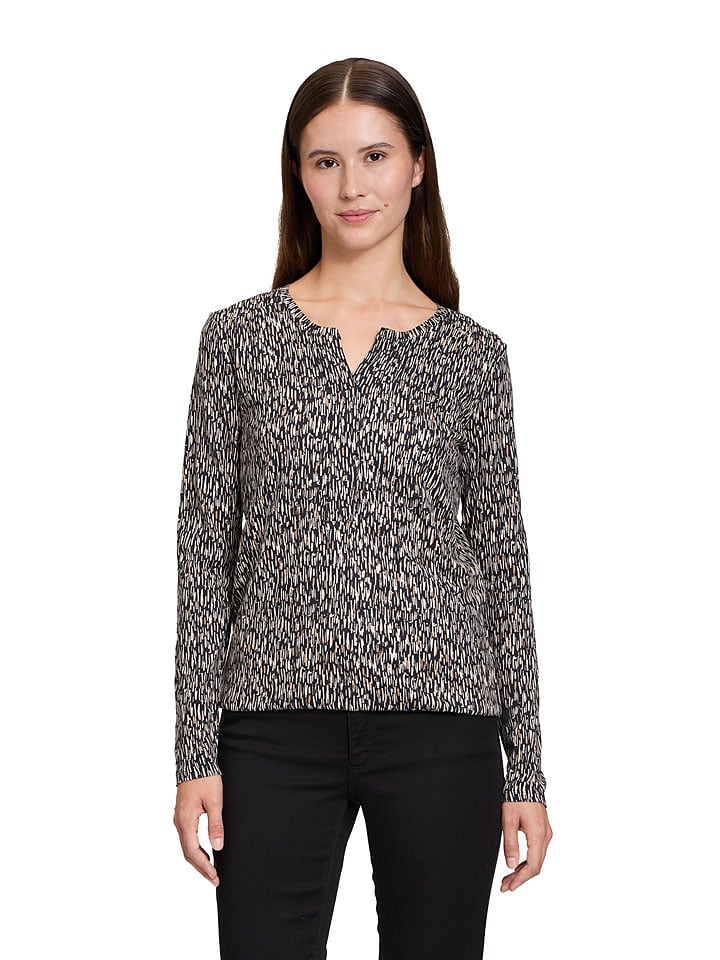 BETTY & CO Koszulka w kolorze czarno-kremowo-beżowym rozmiar: M