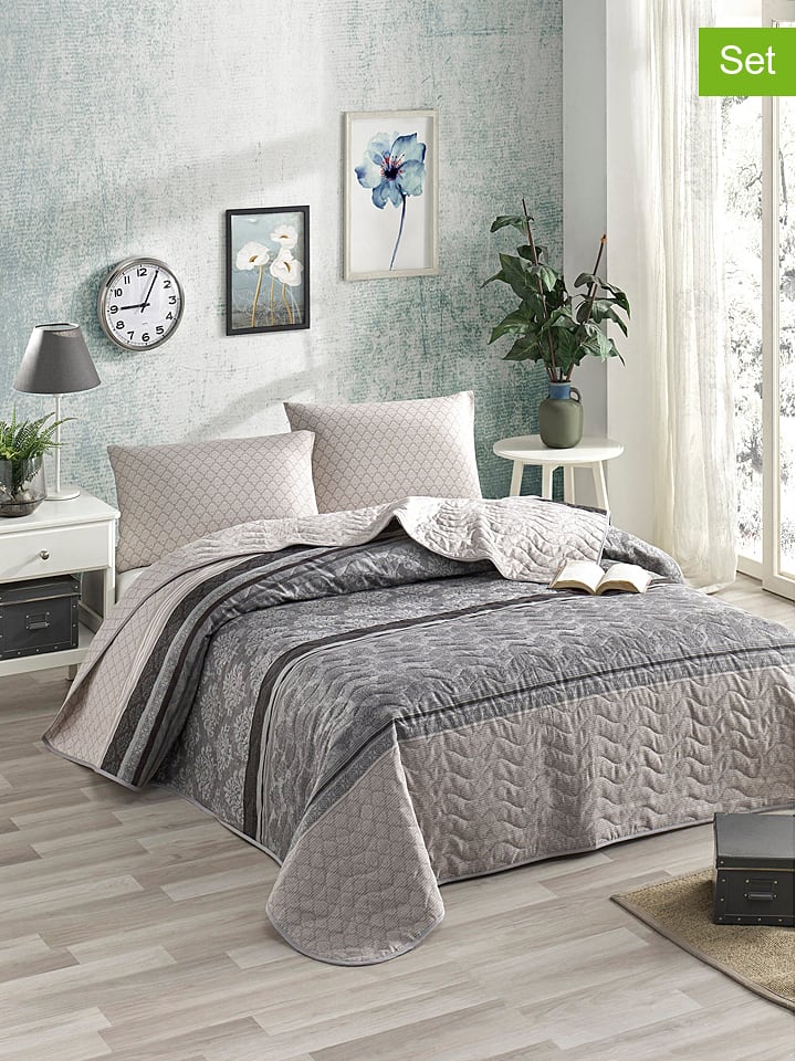 Elizabed 3-częściowy zestaw "King" w kolorze szarym rozmiar: 240x220 cm