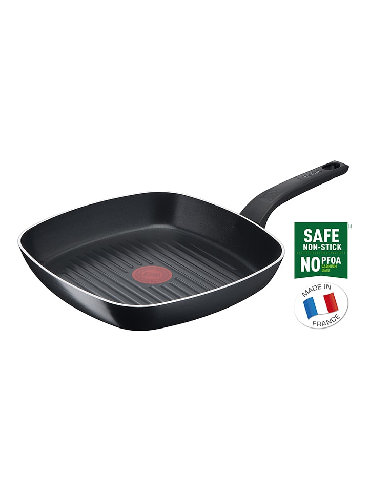 Tefal Patelnia grillowa "Easy Cook & Clean" w kolorze czarnym - 26 x 26 cm rozmiar: onesize