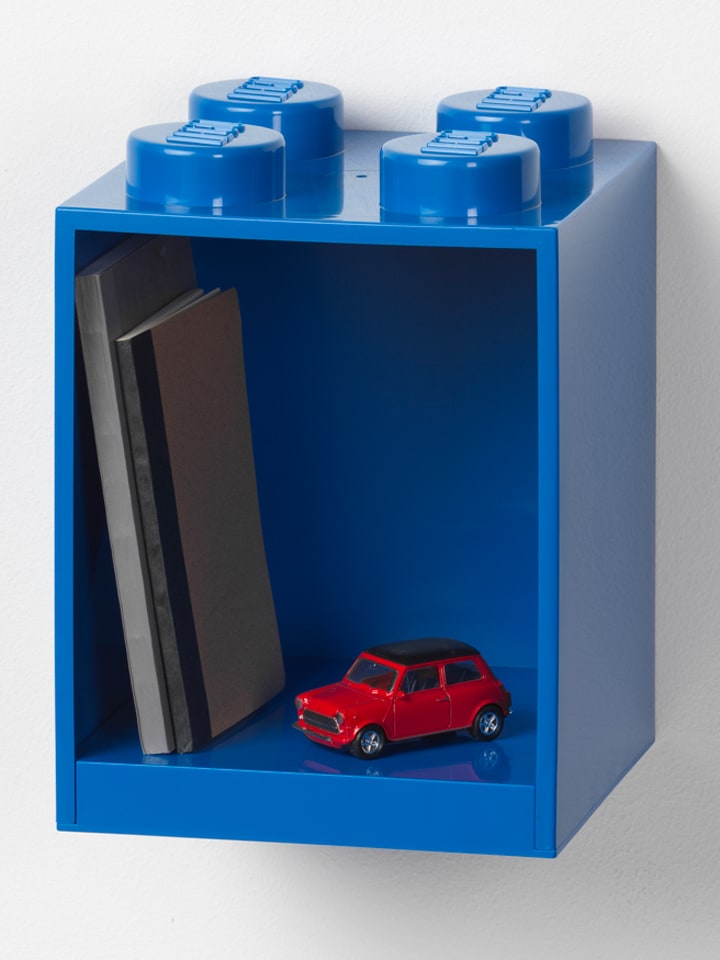 LEGO Regał ścienny "4 Knobs" w kolorze niebieskim - 15,9 x 47 x 16,1 cm rozmiar: onesize
