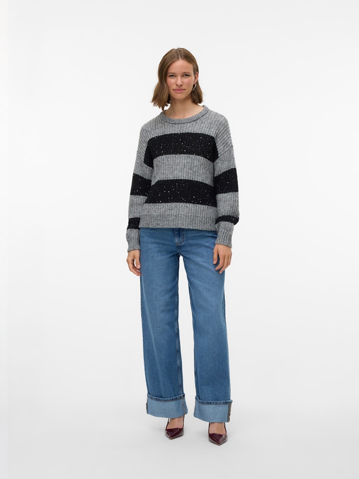 Vero Moda Sweter w kolorze szaro-czarnym rozmiar: XS