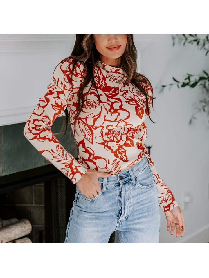 Milan Kiss Sweter w kolorze beżowym rozmiar: XL