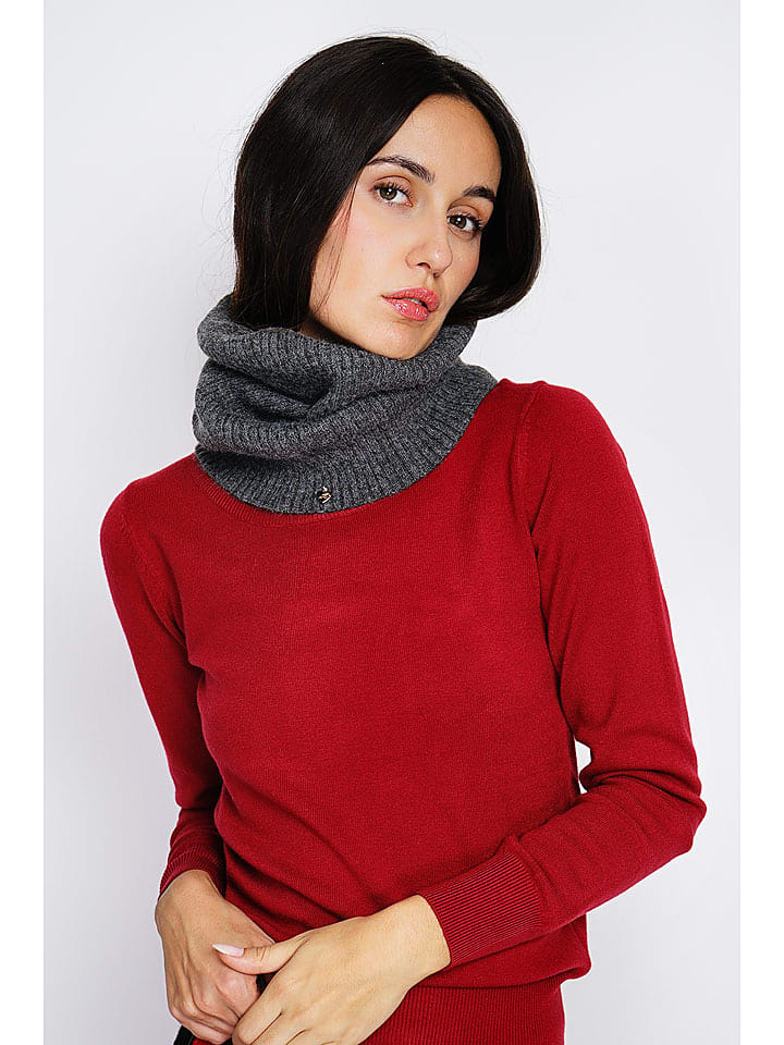 ASSUILI Szal-koło w kolorze szarym - szer. 40 cm rozmiar: onesize