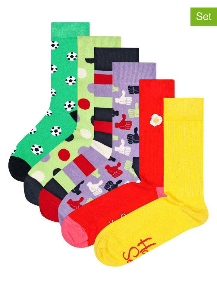 Happy Socks Skarpety (6 par) ze wzorem rozmiar: 41-46