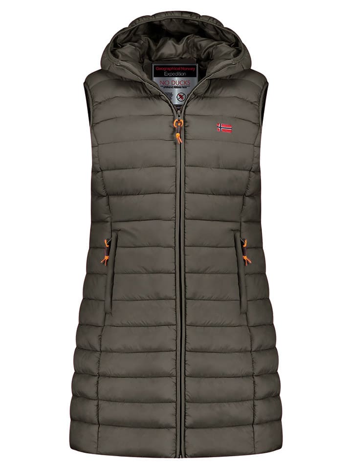 Geographical Norway Kamizelka pikowana "Vatikolor" w kolorze khaki rozmiar: M