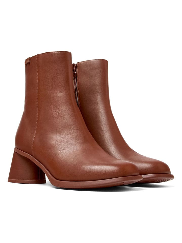 Camper Skórzane botki w kolorze jasnobrązowym rozmiar: 40