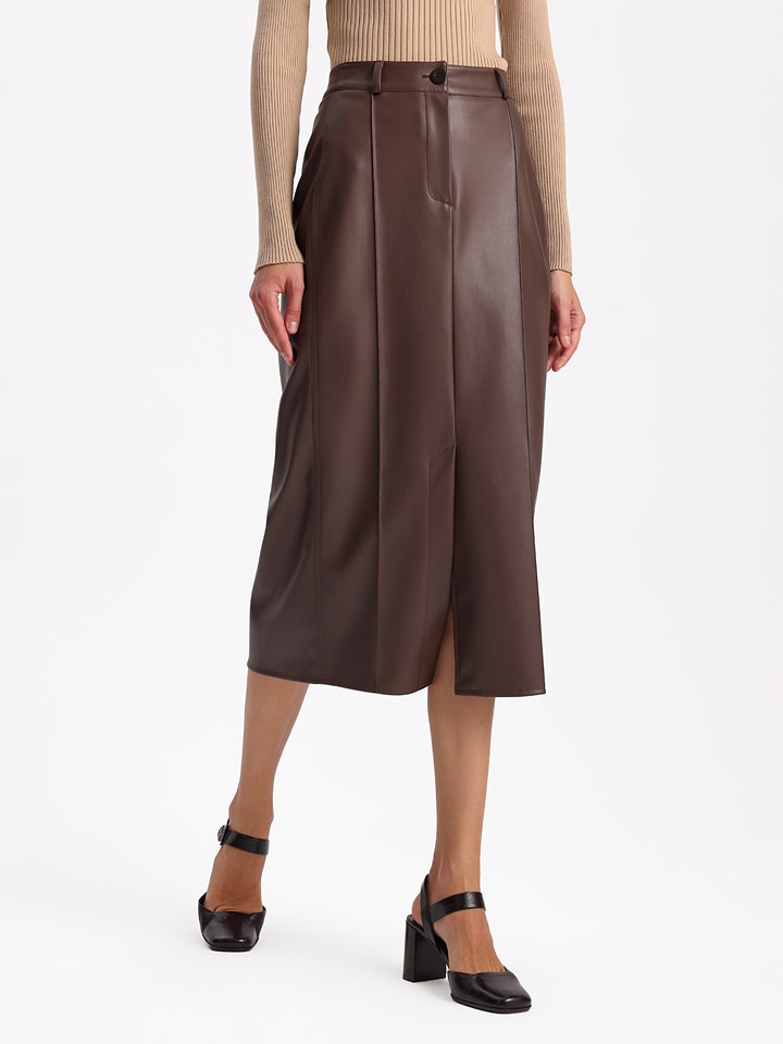 BGN Spódnica w kolorze ciemnobrązowym rozmiar: 34