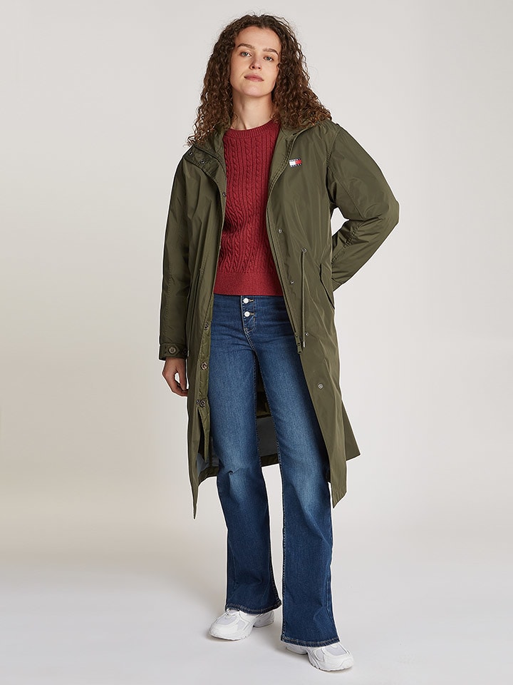 TOMMY JEANS Płaszcz przejściowy w kolorze khaki rozmiar: XL