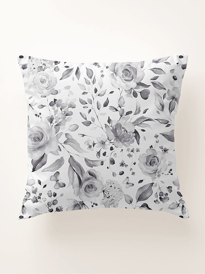 Pierre Cardin Perkalowa poszewka w kolorze antracytowo-srebrnym na poduszkę rozmiar: 80x80 cm