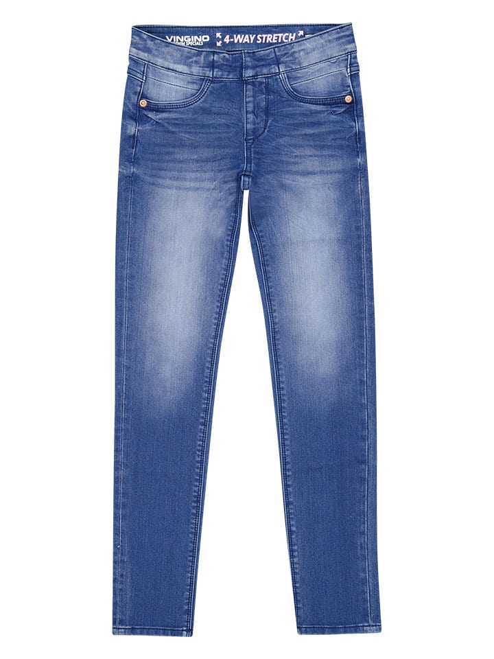 Vingino Dżinsy "Bimbne" - Super Skinny fit - w kolorze niebieskim rozmiar: 176