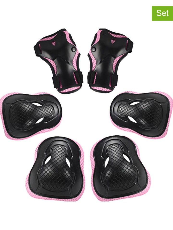 Happy People 6-częściowy zestaw ochraniaczy w kolorze czarnym - 6+ rozmiar: M