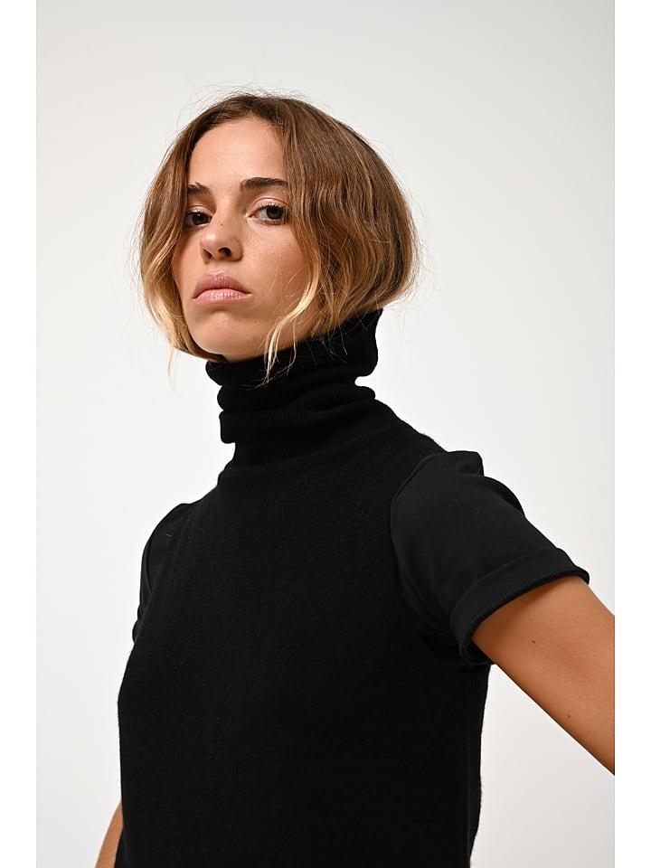 AUTHENTIC CASHMERE Kaszmirowy golf "Capucin" w kolorze czarnym rozmiar: L