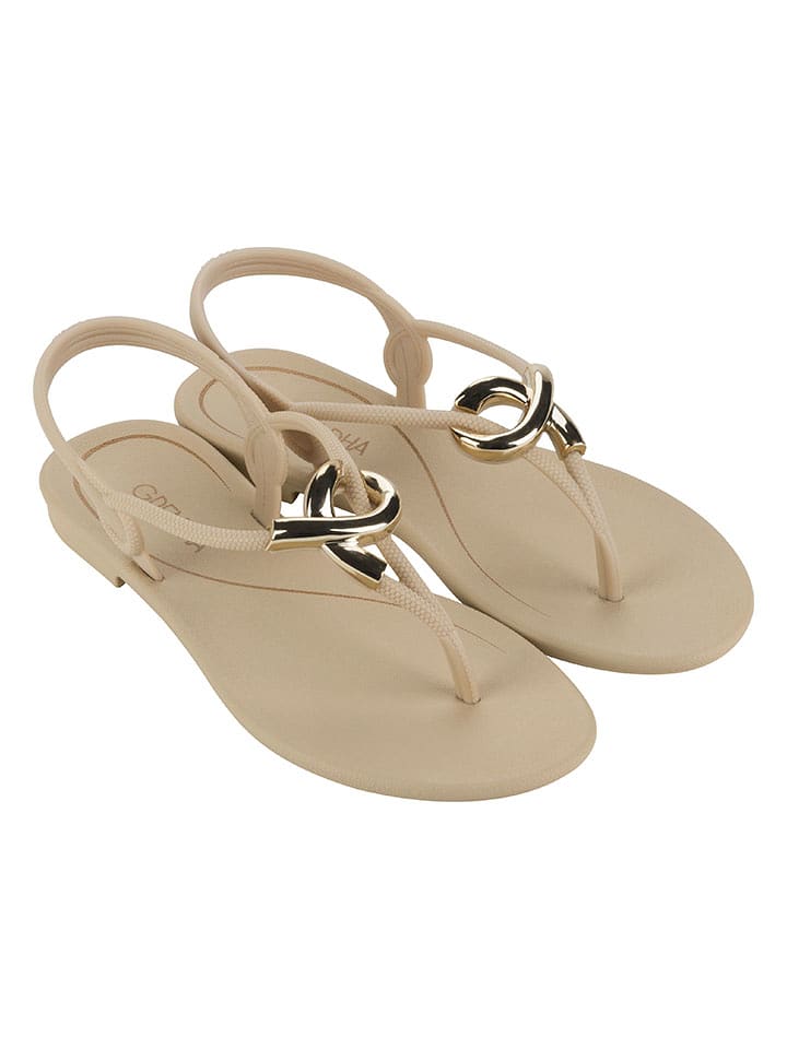 Grendha Sandały "Cacau Enlace" w kolorze beżowym rozmiar: 41/42