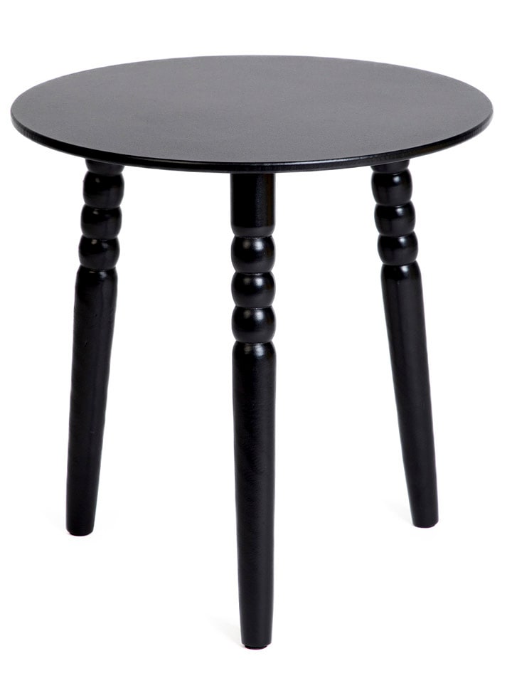 Homla Stolik "Cast" w kolorze czarnym - wys. 40 x Ø 40 cm rozmiar: onesize