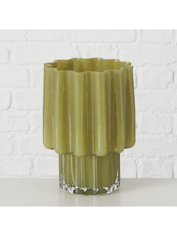 Boltze Wazon "Ragusa" w kolorze zielonym - wys. 24 x Ø 17,7 cm rozmiar: onesize