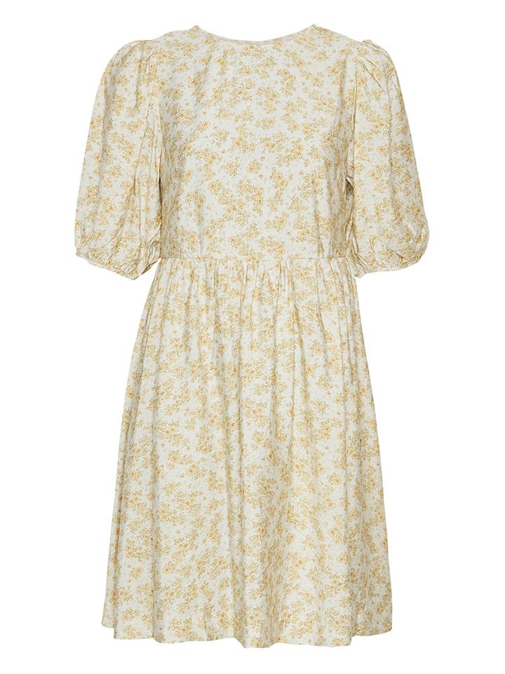 MOSS COPENHAGEN Sukienka "Marva Ladonna" w kolorze żółto-beżowym rozmiar: XS