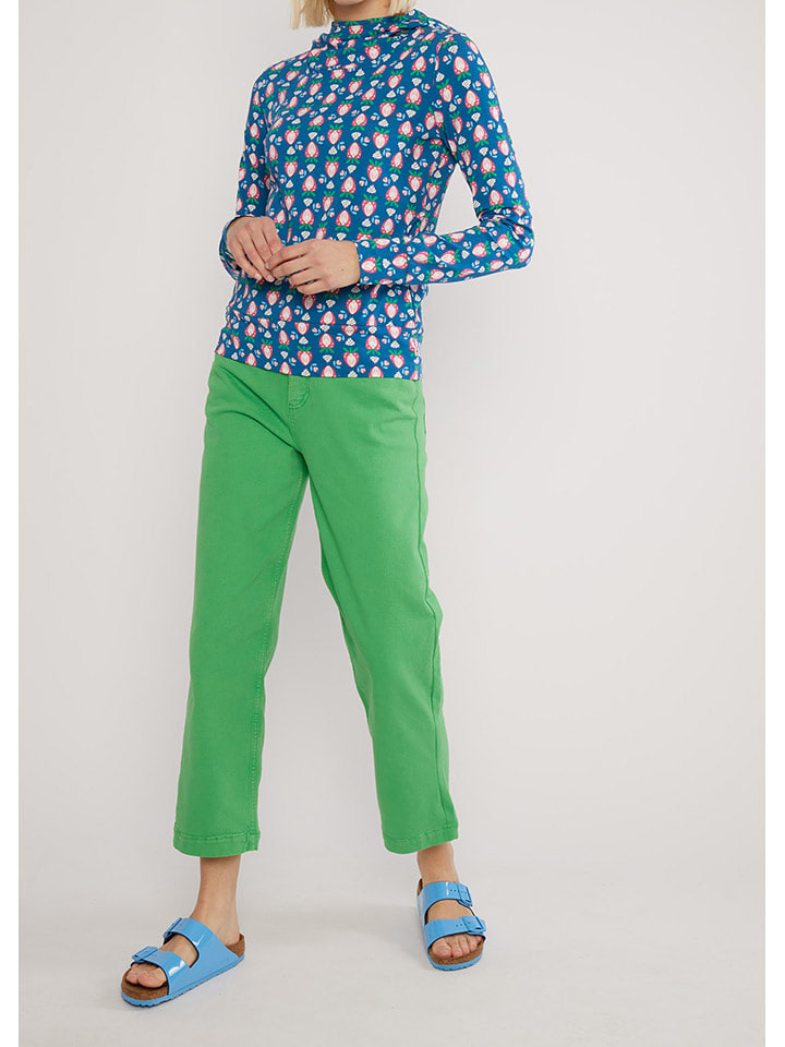 Blutsgeschwister Bluza "Scuba Dubastrawberry and kiss" w kolorze niebieskim rozmiar: S