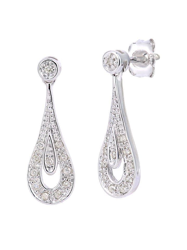 Revoni Złote kolczyki-wkrętki z diamentami rozmiar: onesize