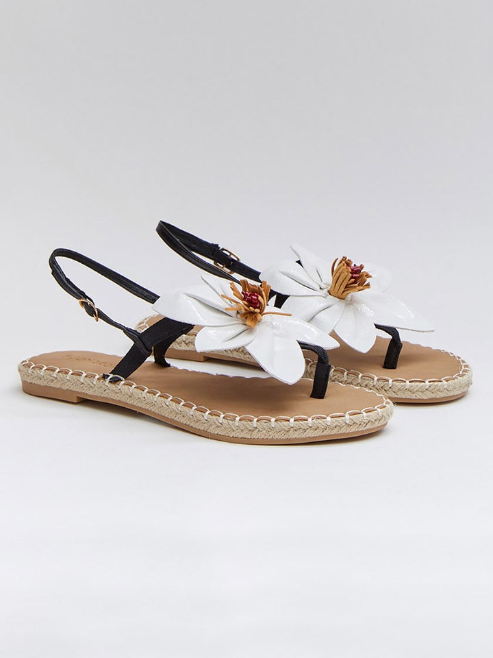 Bellucci Sandały w kolorze czarno-białym rozmiar: 38