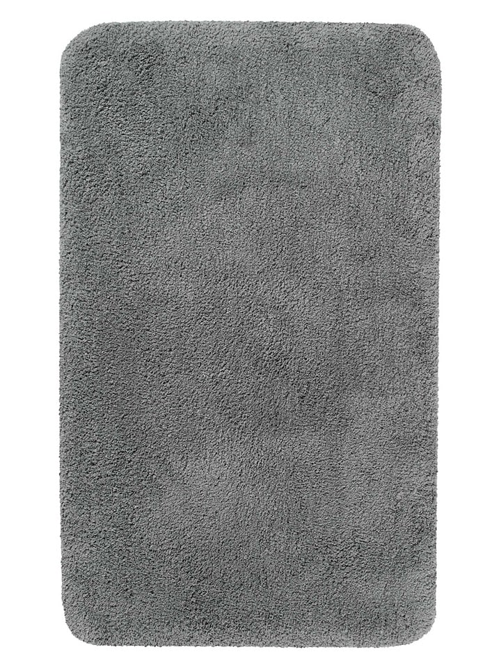 Homie Living Dywanik łazienkowy "Porto Azzurro" w kolorze szarym rozmiar: 60x100 cm