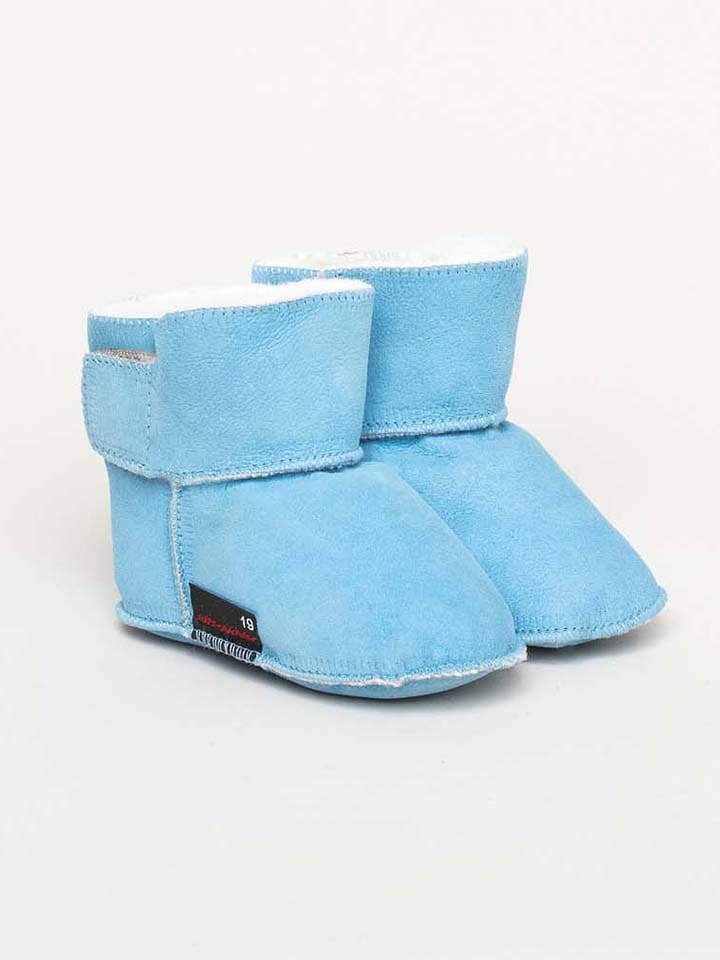 kitz pichler Kozaki w kolorze błękitnym z wełny jagnięcej rozmiar: 19