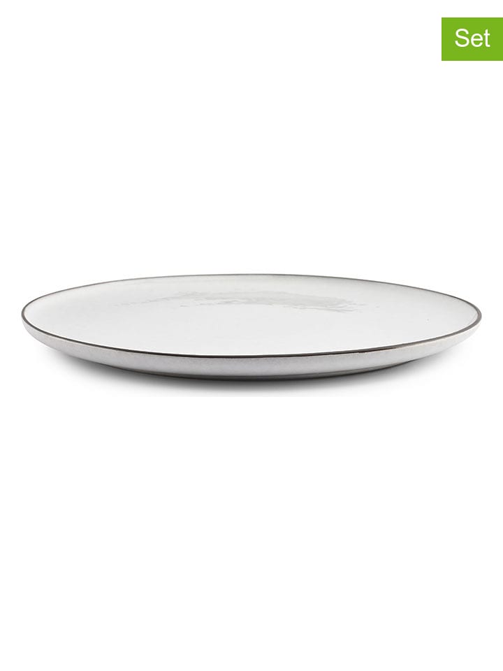 Salt and Pepper Talerze obiadowe (4 szt.) "Fina" w kolorze biało-czarnym - Ø 26 cm rozmiar: onesize