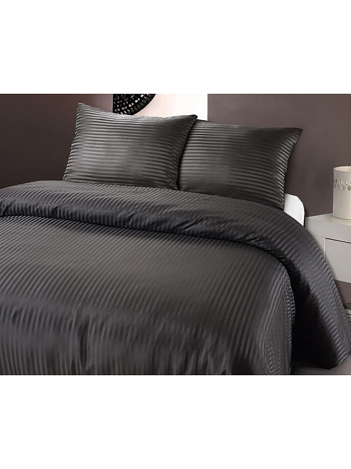 Lifa Living Komplet pościeli "Dallas" w kolorze szarym z mikrofibry rozmiar: 240x200/220 cm