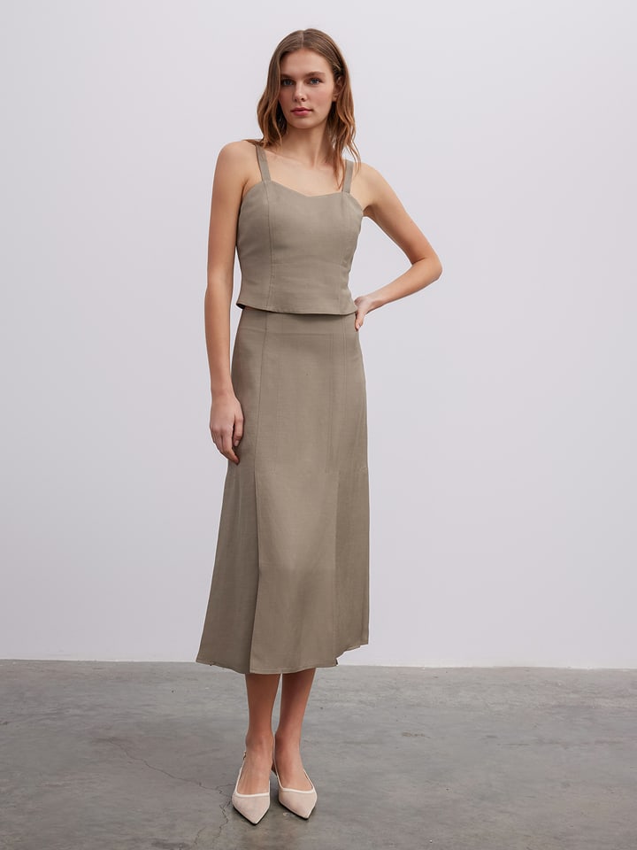 BGN Spódnica w kolorze jasnobrązowym rozmiar: 36